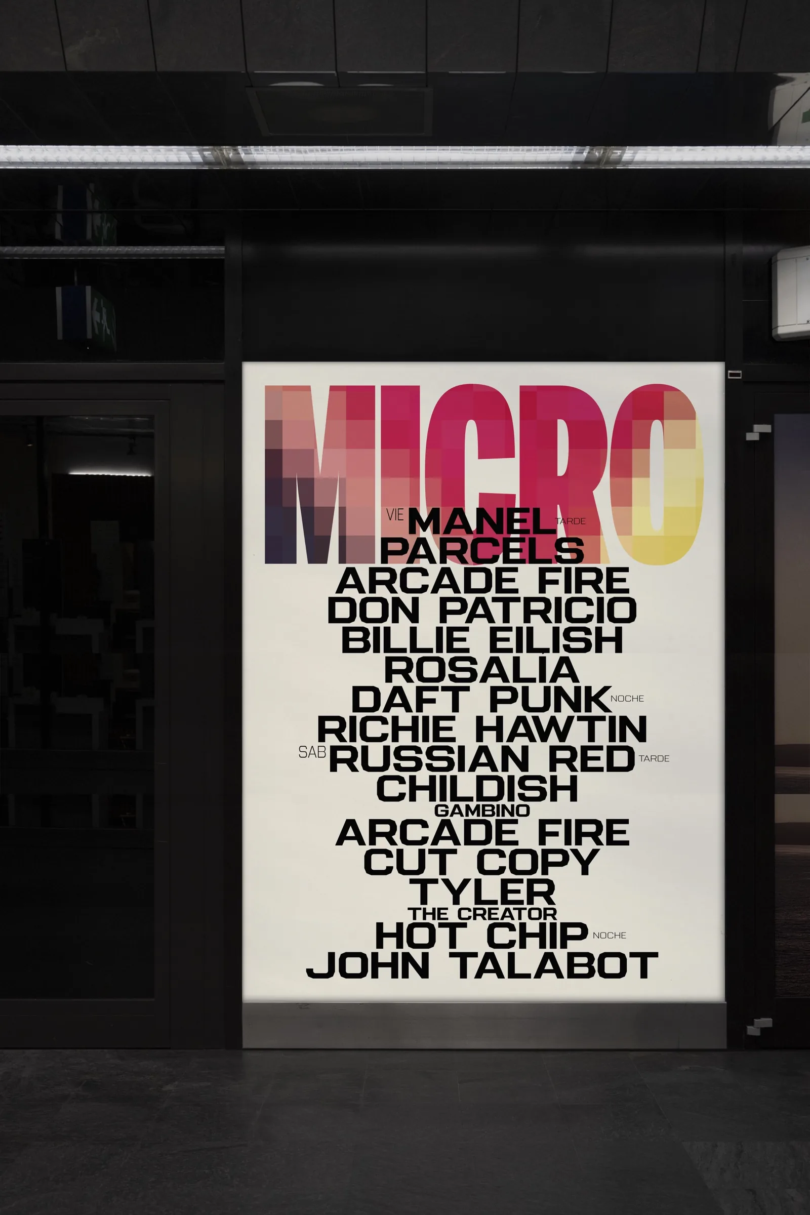 Identidad del Festival Micro aplicada a la tienda