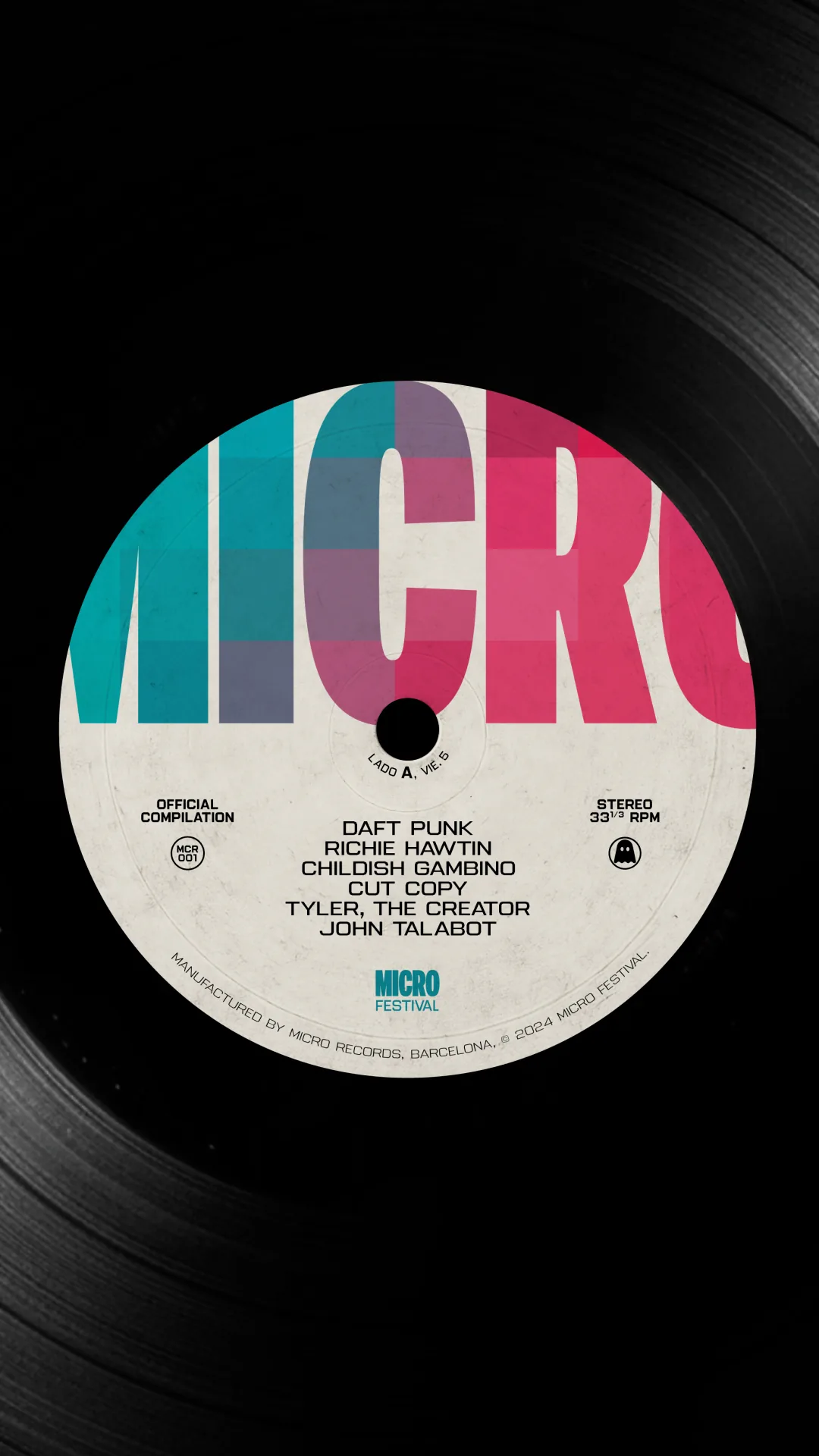Vinilo con la identidad del Festival Micro